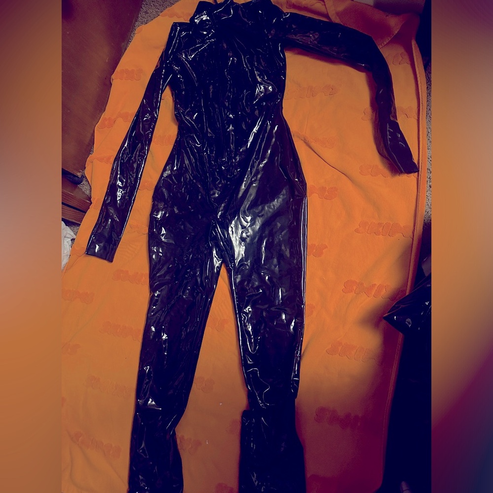Skims size small new vinyl catsuit